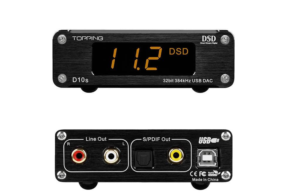 TOPPING D10S Hi-Res USB DAC ES9038Q2M 32Bit/384kHz DSD256 Digital to Analog Convertor