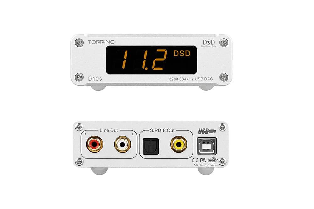 TOPPING D10S Hi-Res USB DAC ES9038Q2M 32Bit/384kHz DSD256 Digital to Analog Convertor