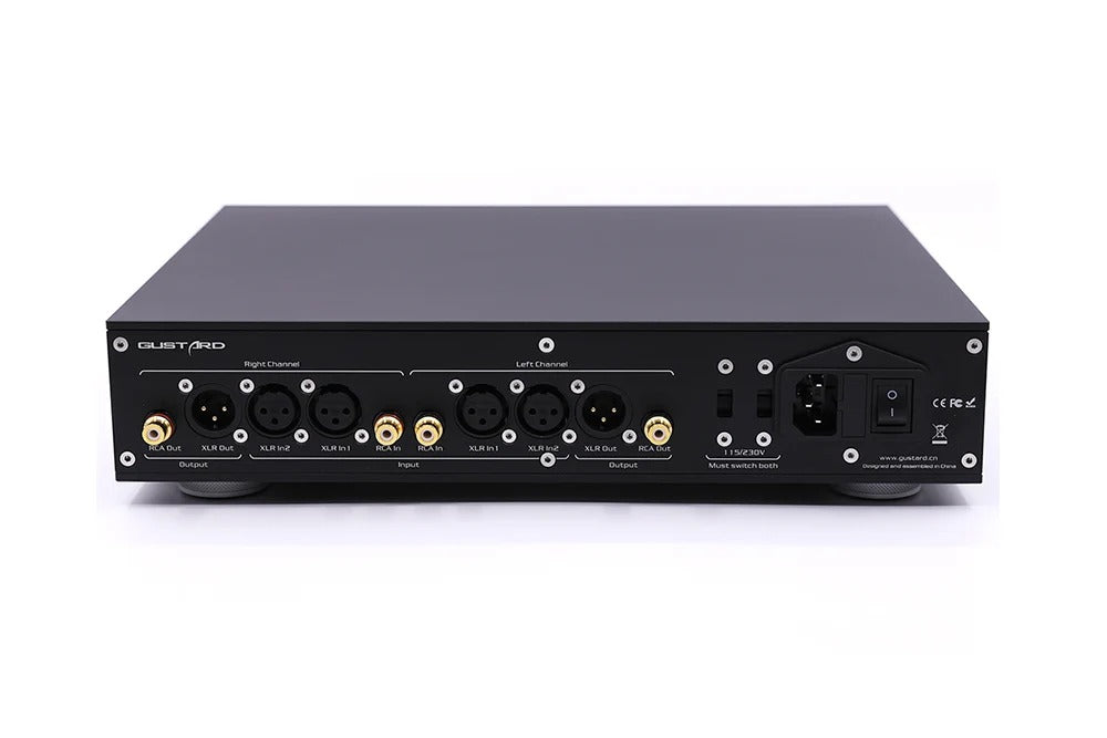 gustard h26 class a headphone amplifier angle view