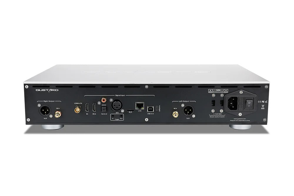 gustard r30 dac rear panel view