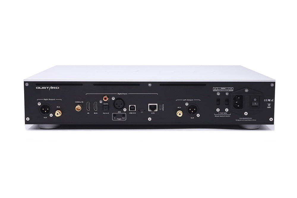 gustard x30 dac rear panel view