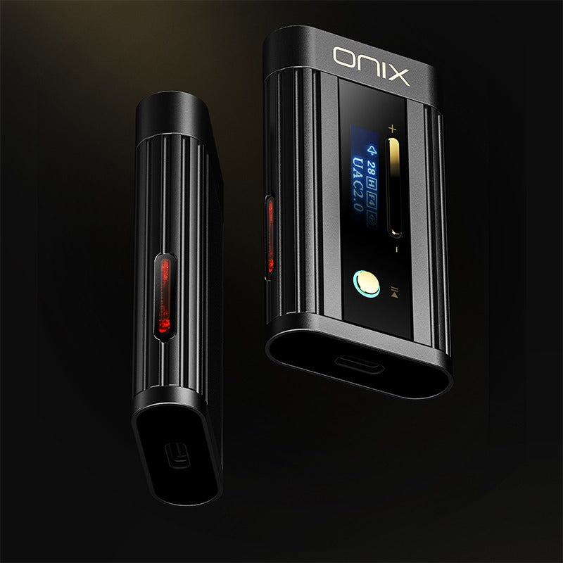 ONIX Beta XI2 two units at an angle showing the side tube windows and status display