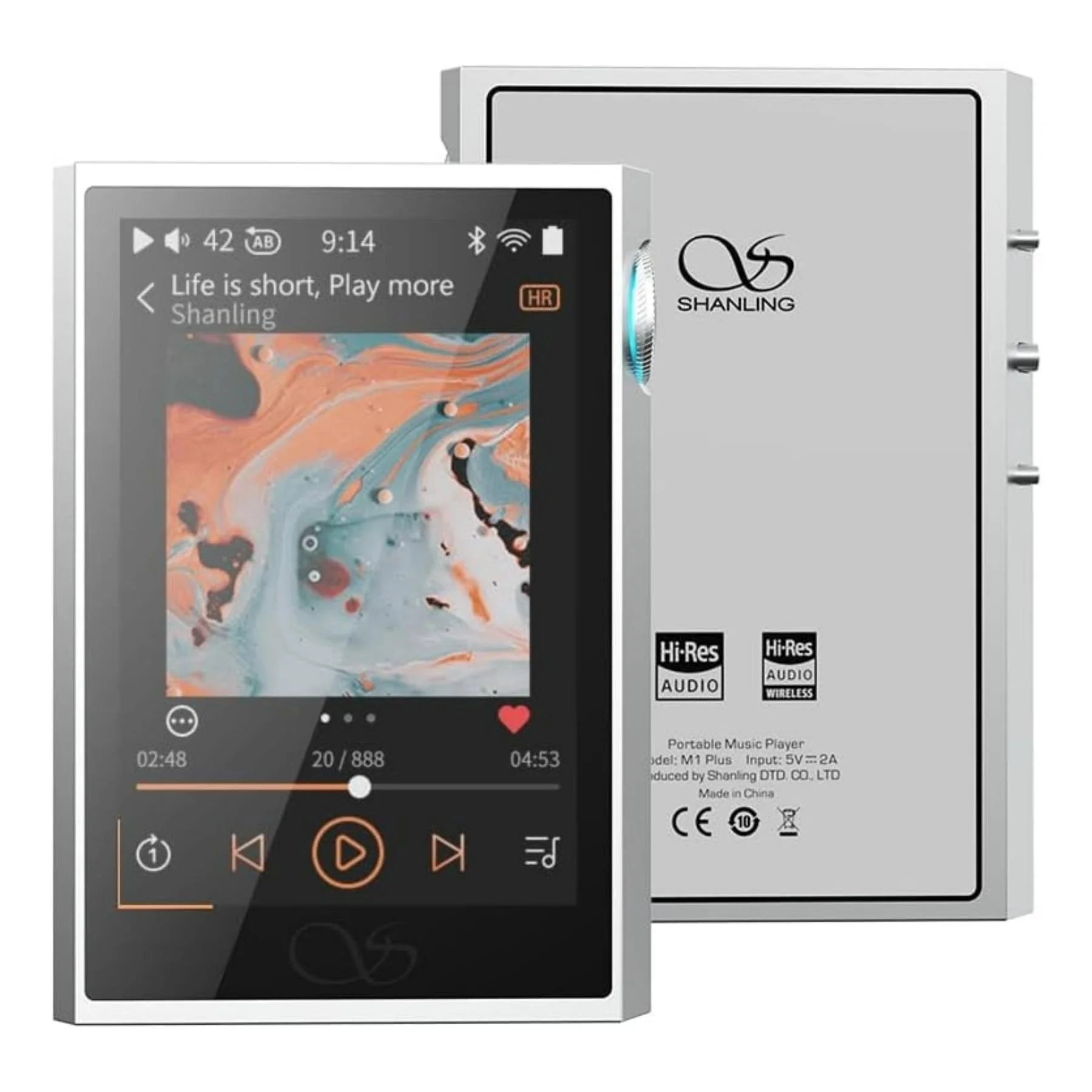SHANLING M1 Plus ES9069Q Portable Hi-Res Music Player with 661mW Balanced Output