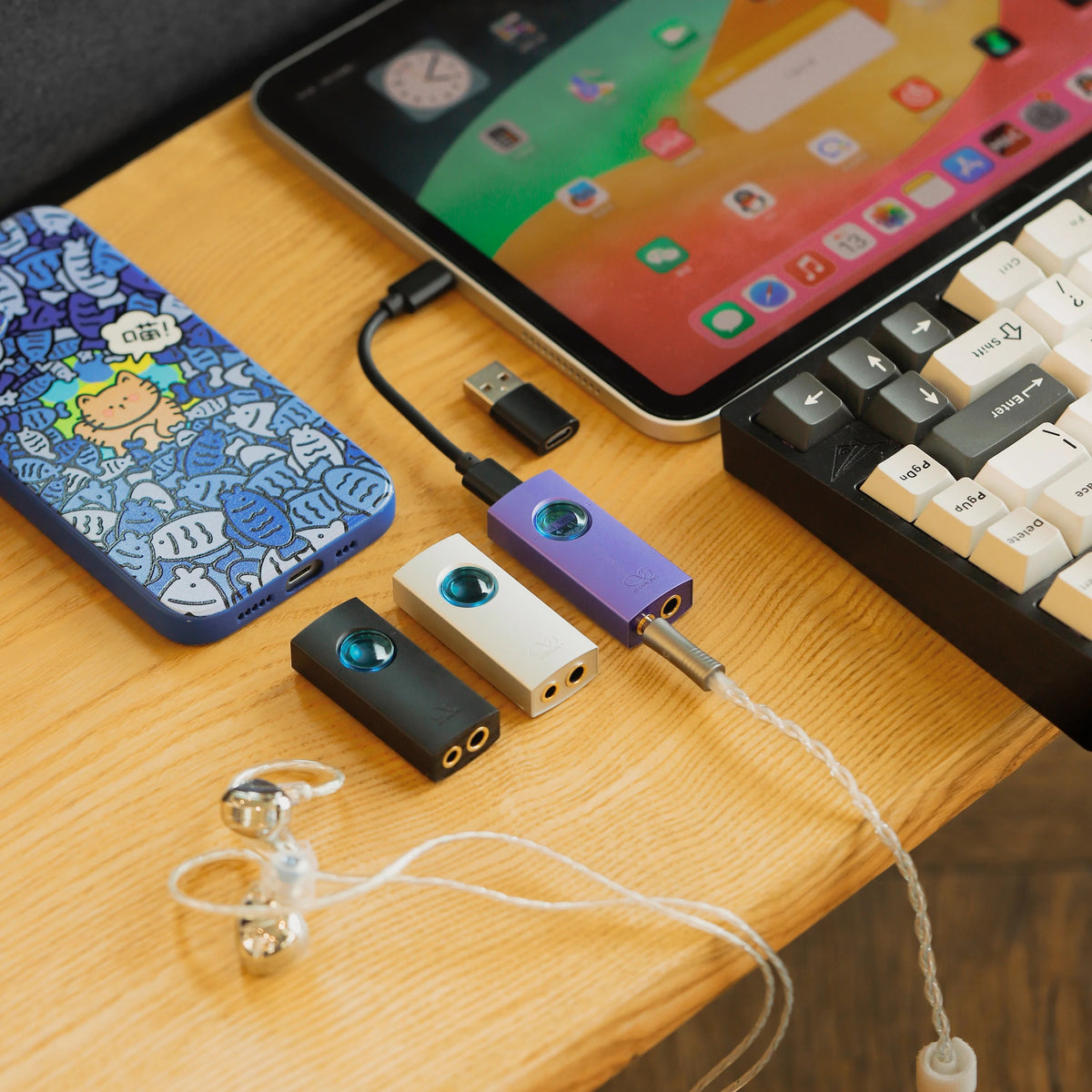 shanling ua1 ii portable usb dac amp side buttons