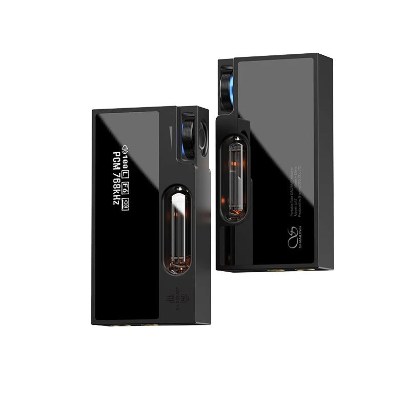 shanling ua7 portable usb dac amp black front and back