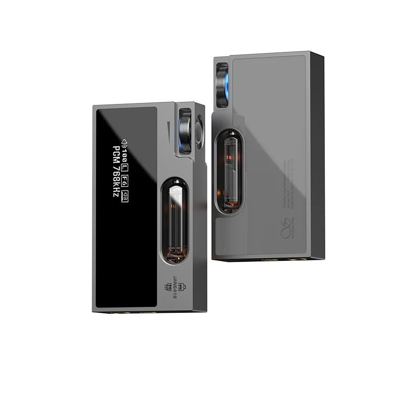 shanling ua7 portable usb dac amp grey front and back