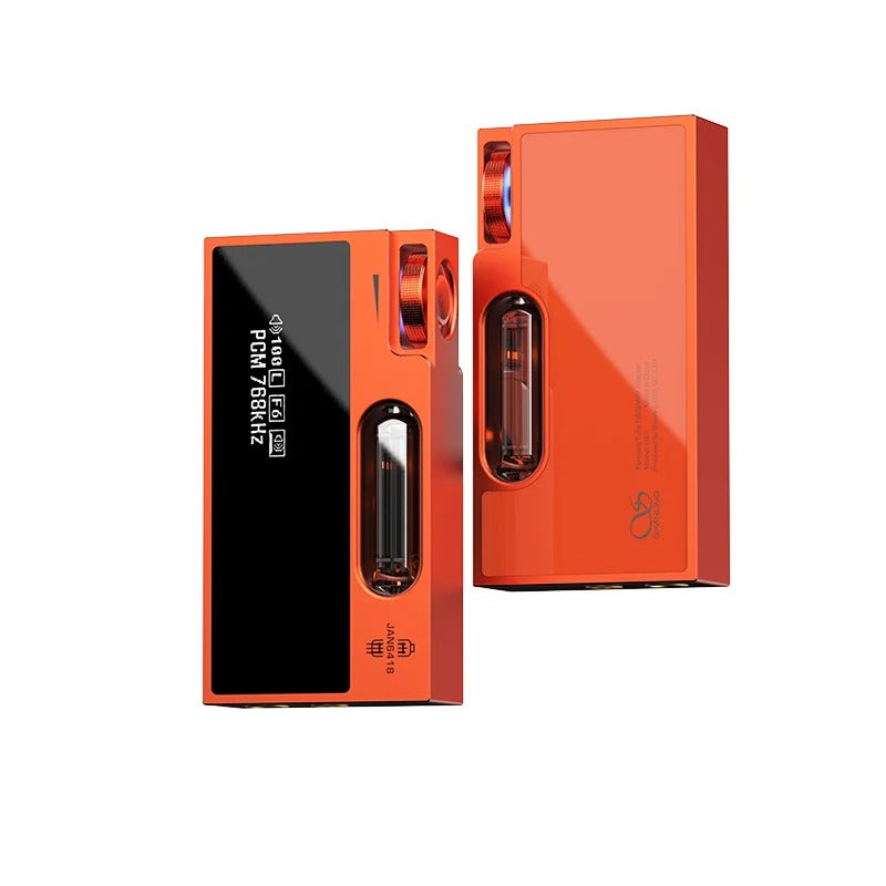 shanling ua7 portable usb dac amp orange front and back