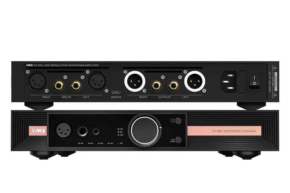 SMSL VMV P2 MK2 99-Op-Amp Parallel Matrix Headphone Amplifier and Preamplifier with PLFC+ Circuit and GaN Power Supply
