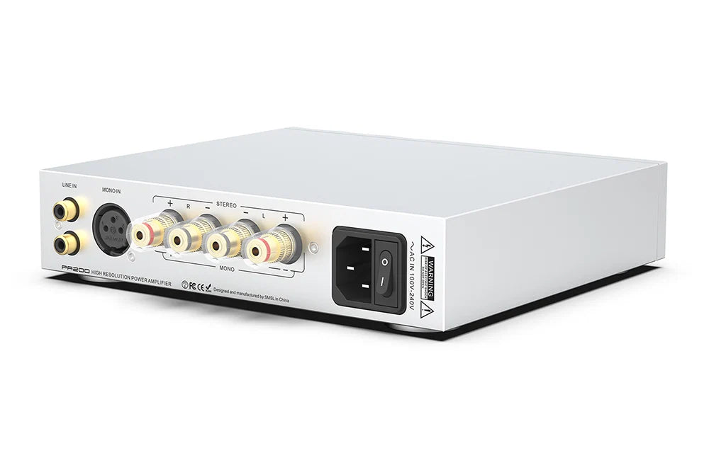 SMSL PA200 Gallium Nitride (GaN) Power Amplifier with Balanced XLR and PGA2311 Volume Control