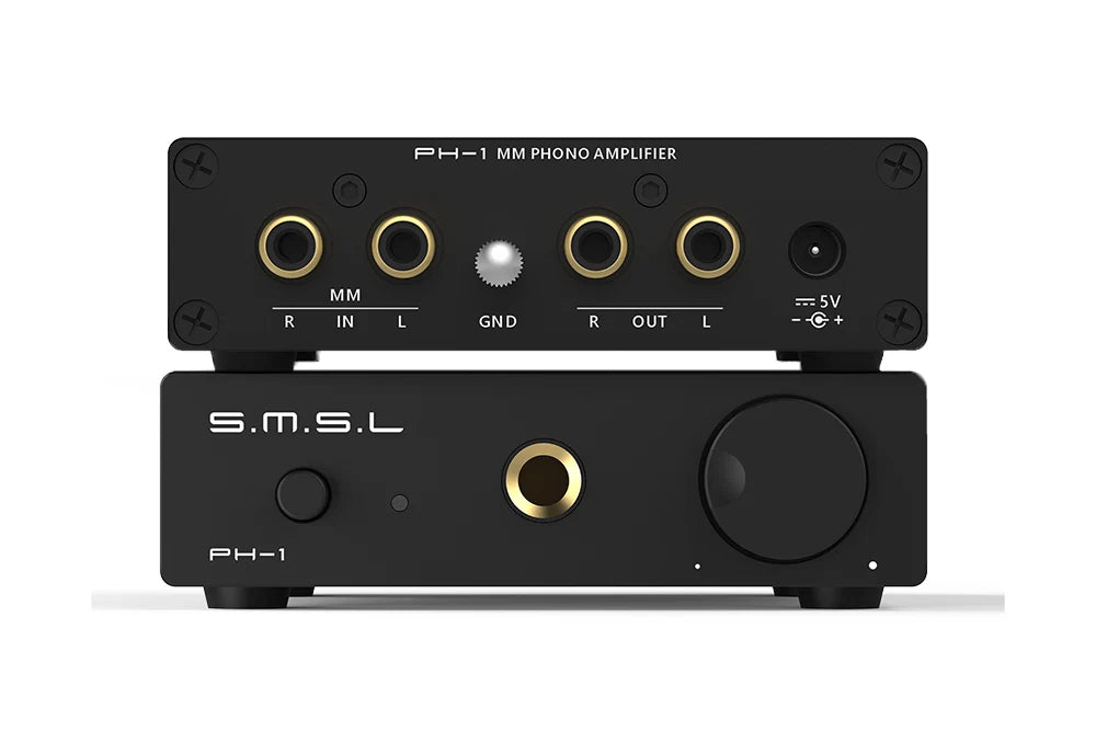 SMSL PH-1 Moving Magnet (MM) Phono Preamplifier with Built-In Headphone Amplifier and RIAA Equalization