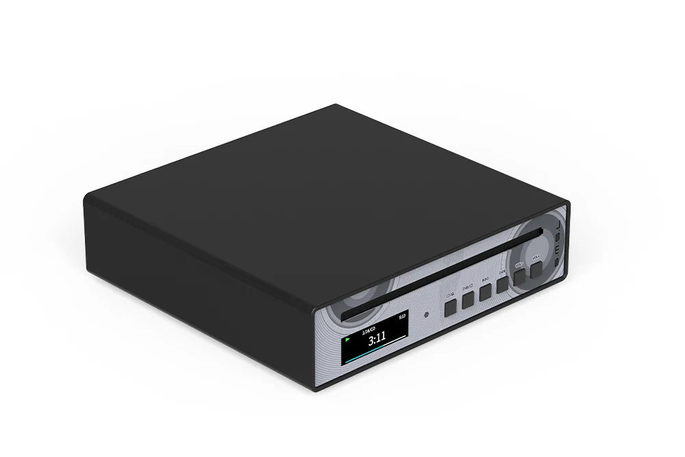 SMSL PL100 Pro CD Player with Dual CS43131 DACs, MQA-CD Decoding, and Headphone Output