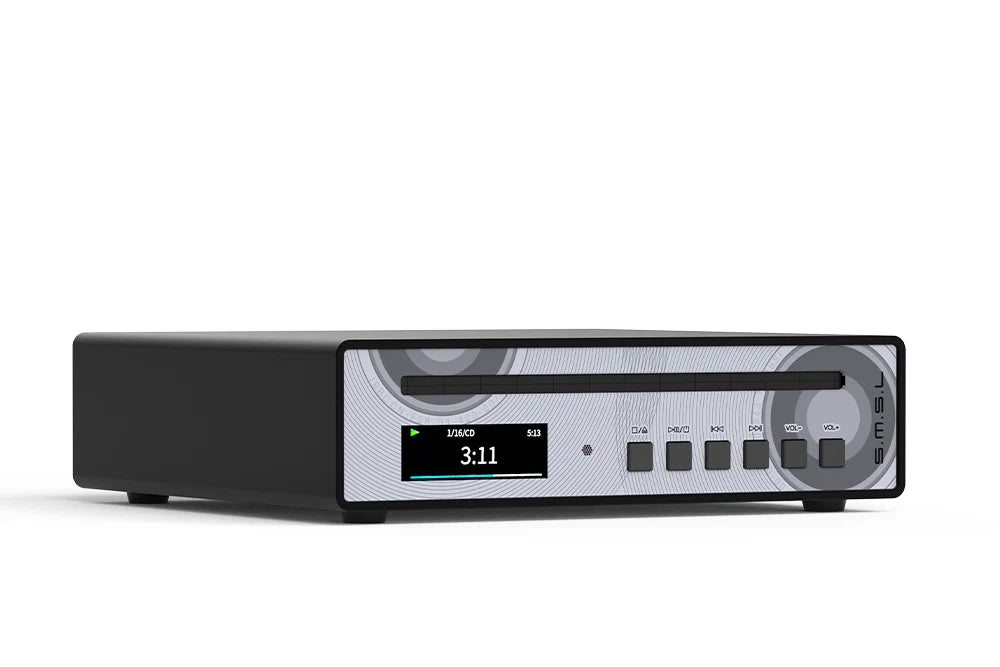SMSL PL100 Pro CD Player with Dual CS43131 DACs, MQA-CD Decoding, and Headphone Output
