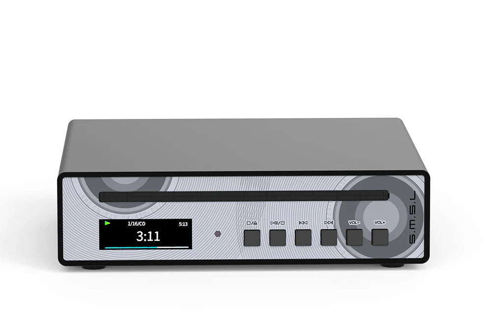 SMSL PL100 Pro CD Player with Dual CS43131 DACs, MQA-CD Decoding, and Headphone Output