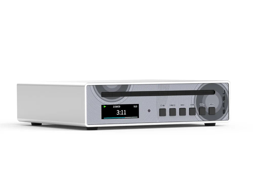 SMSL PL100 Pro CD Player with Dual CS43131 DACs, MQA-CD Decoding, and Headphone Output