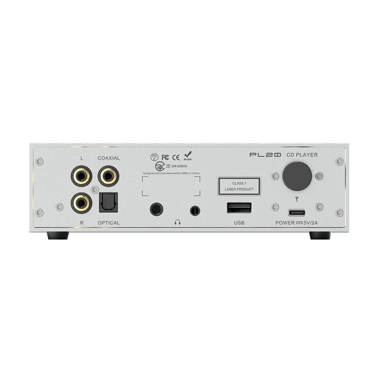 SMSL PL20 Dual CS43131 CD Player with Bluetooth 5.3 and One-Touch CD Ripping