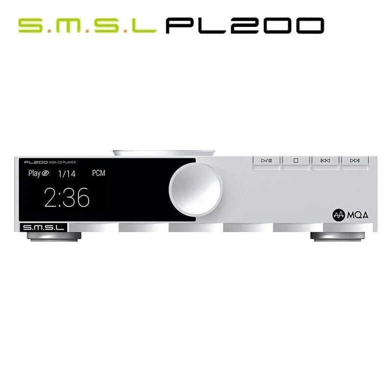 SMSL PL200 MQA-CD Player and DAC with AKM AK4499EX Chip, Balanced XLR Outputs, and Headphone Amplifier