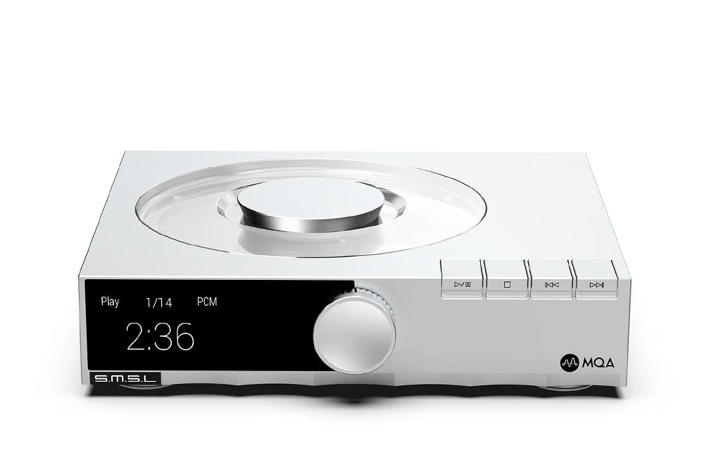 SMSL PL200T MQA-CD Transport with P.A.S.S. Servo System, Clock Input, and I2S AES/EBU Digital Outputs