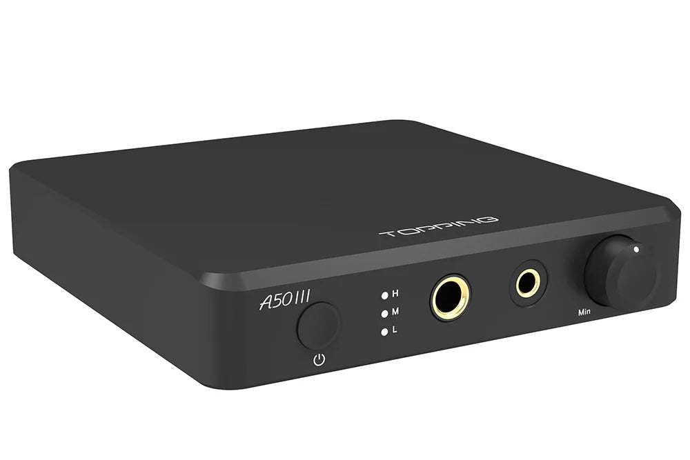 topping a50 iii headphone amplifier black top view