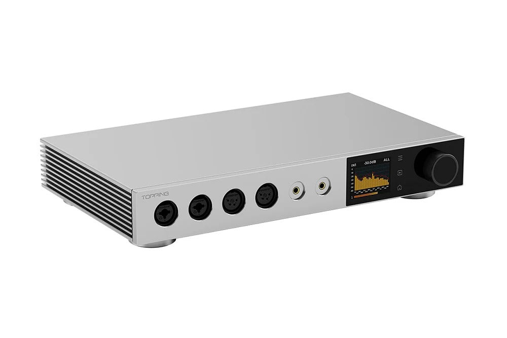 topping a900 ultra flagship headphone amplifier front angle view