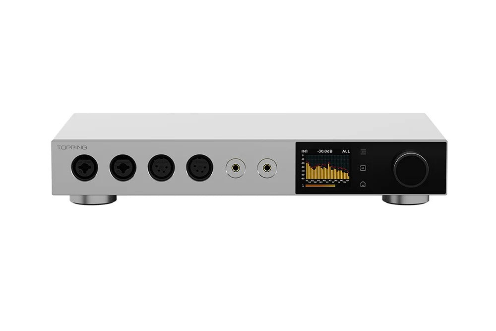 topping a900 ultra flagship headphone amplifier rear panel view