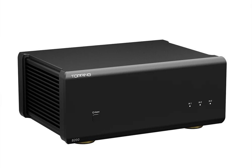 topping b200 mono power amplifier black rear view