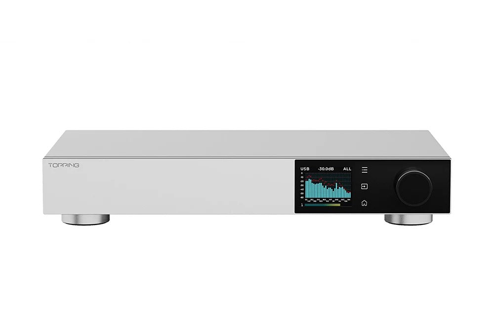 topping d900 discrete dac front angle view