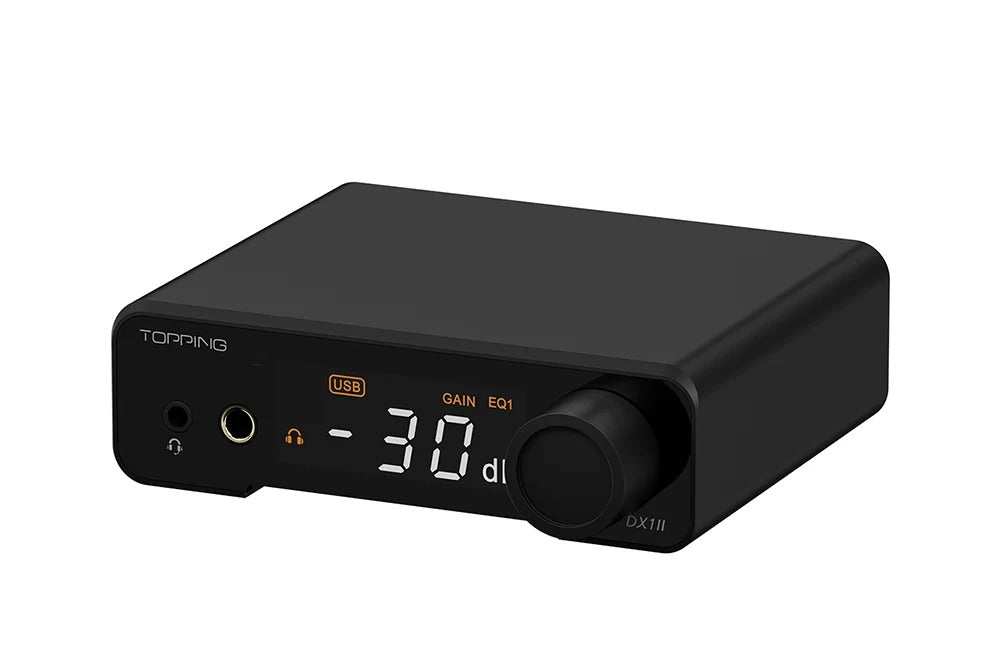 topping dx1 ii dac headphone amplifier silver finish