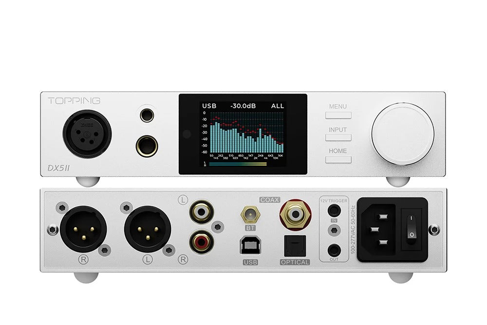 topping dx5 ii silver front and rear panel view