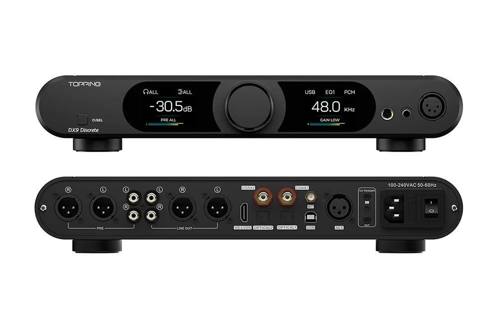 topping dx9 discrete dac headphone amplifier interface detail