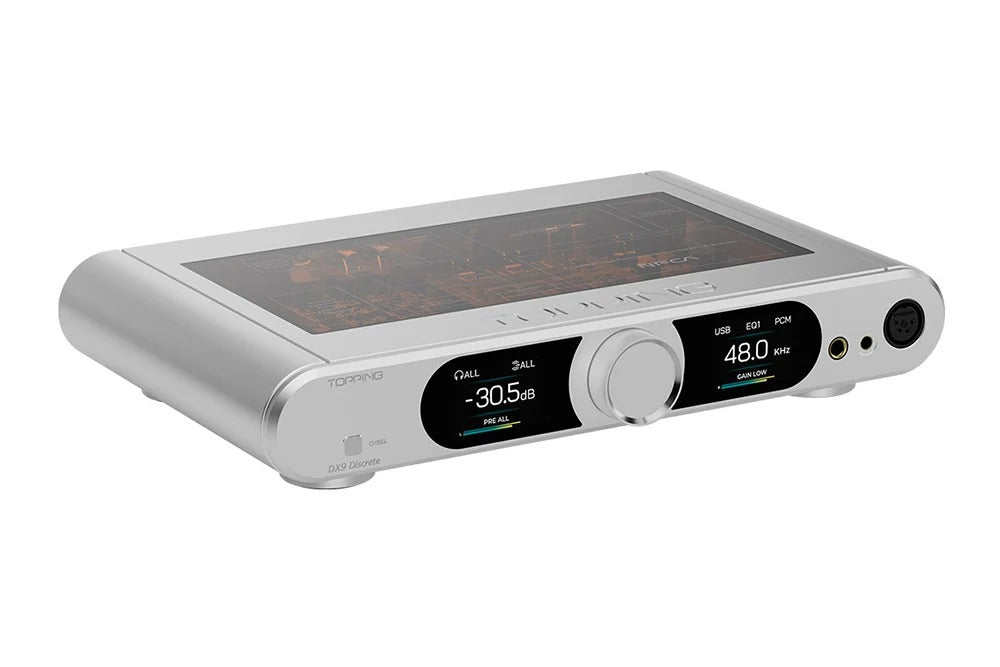 topping dx9 discrete dac headphone amplifier rear panel view