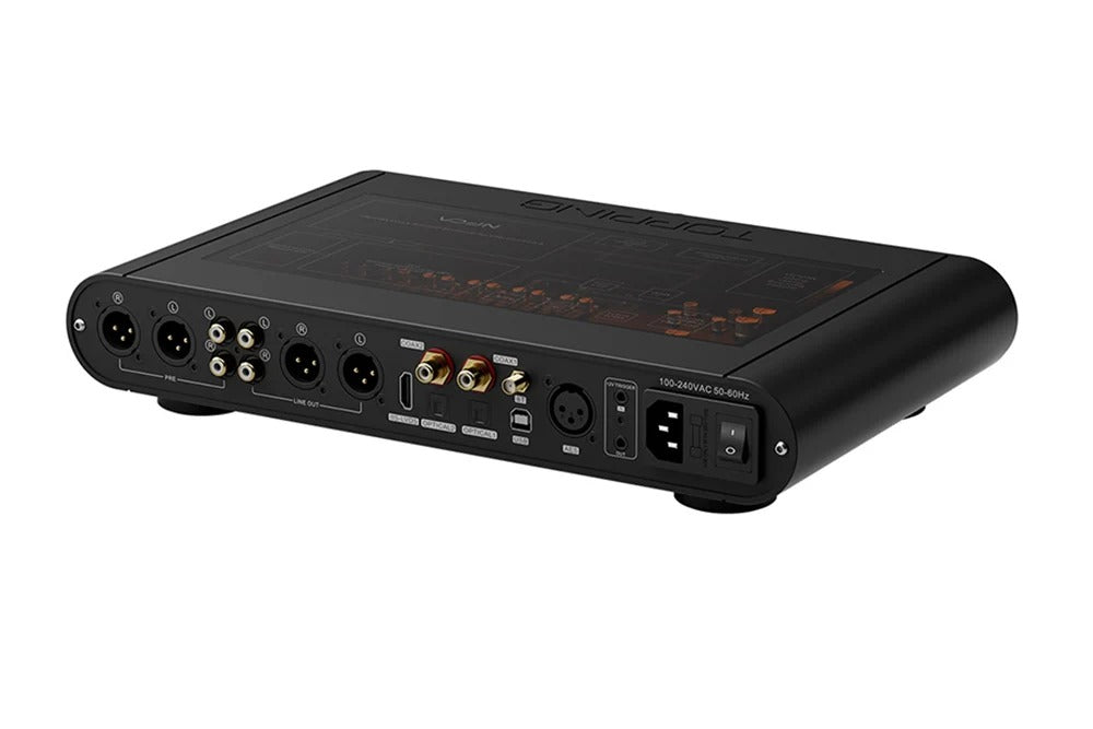 topping dx9 discrete dac headphone amplifier side view