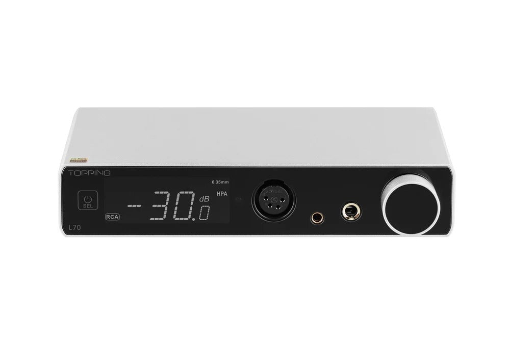 topping l70 headphone amplifier top view