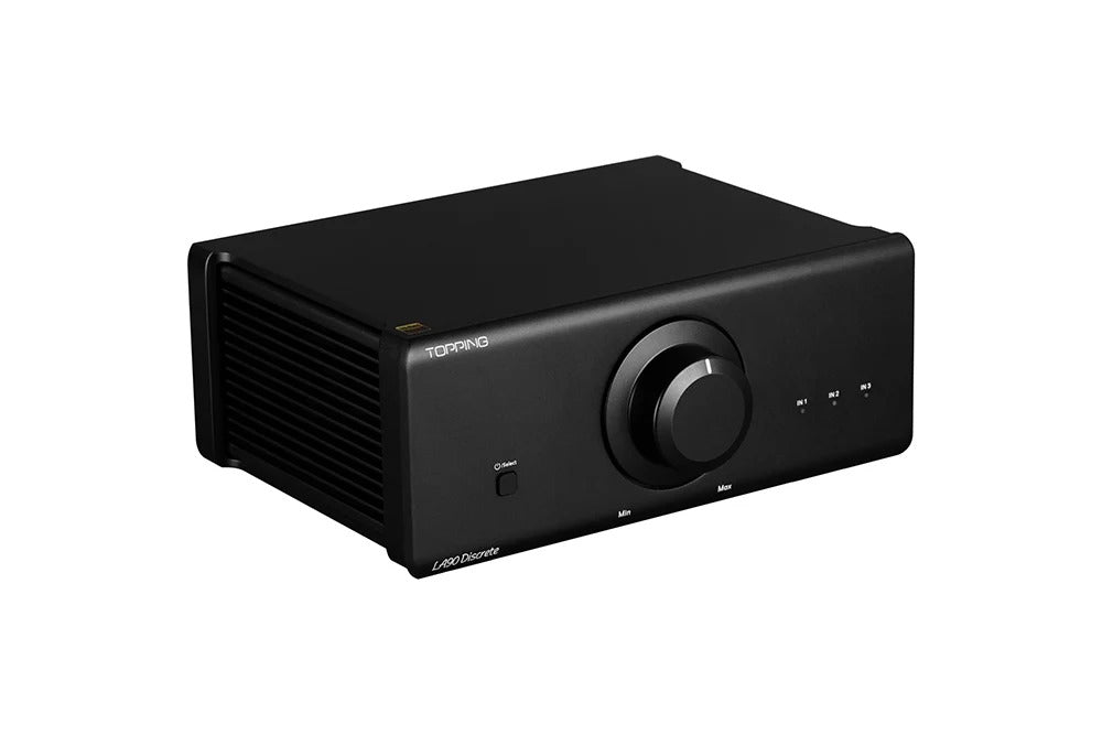 topping la90 discrete power amplifier black top view