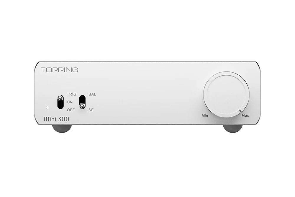 topping mini 300 power amplifier controls closeup