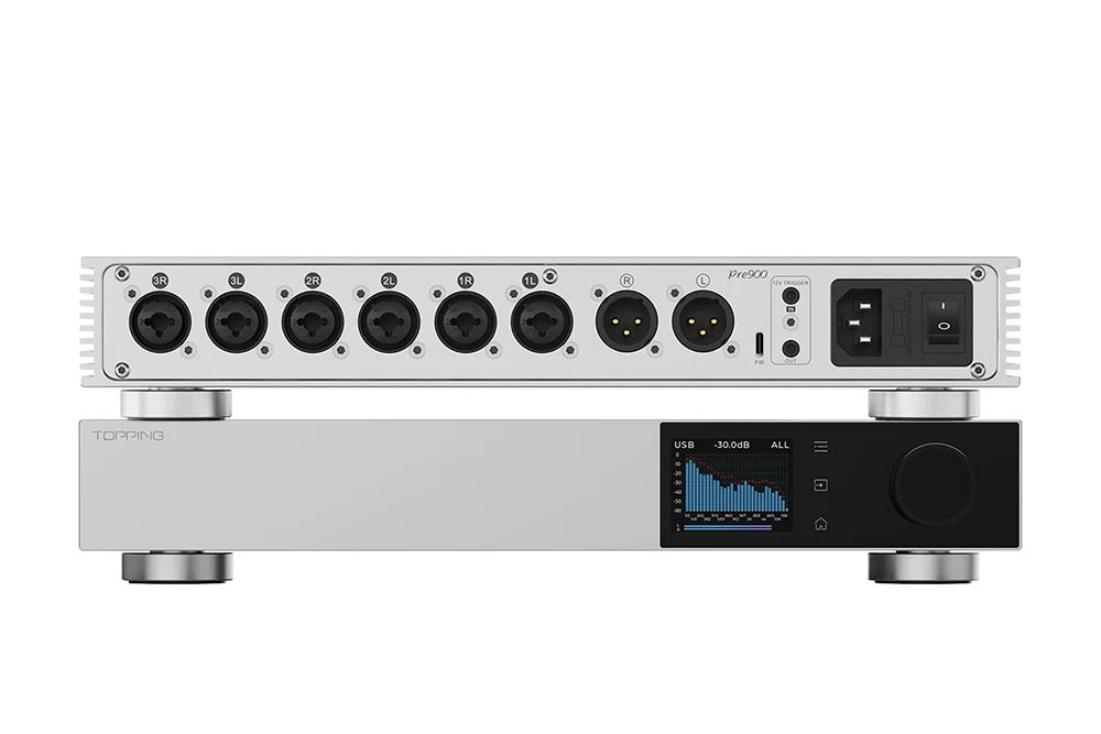 TOPPING PRE900 Fully Balanced Preamplifier Flagship Stack With D900 DAC