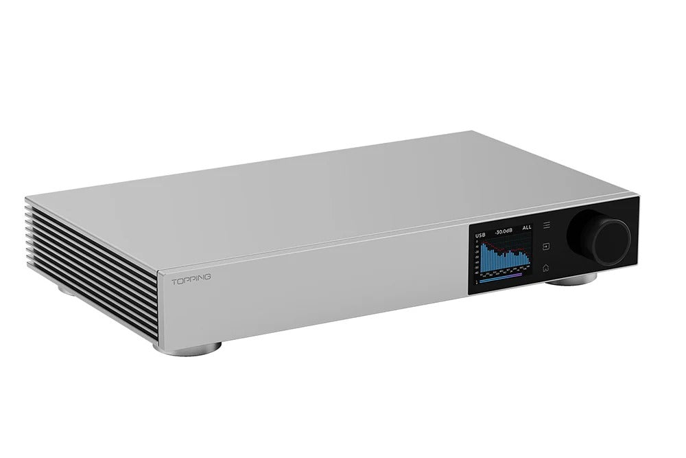 TOPPING PRE900 Fully Balanced Preamplifier Front Angle View