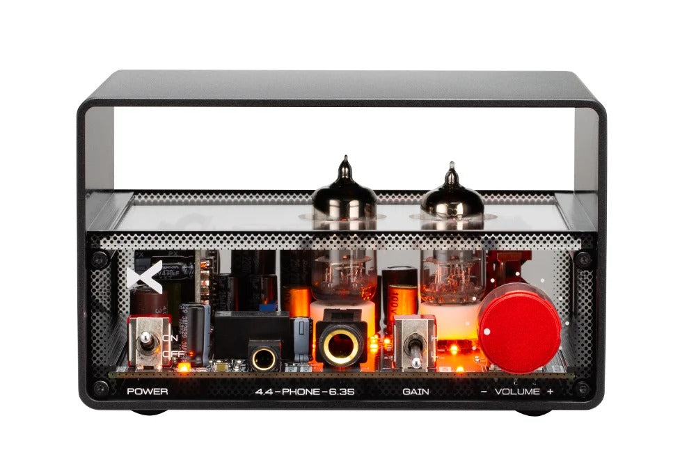 xduoo mt02 tube headphone amplifier front view