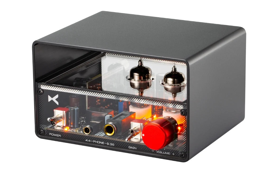 xduoo mt02 tube headphone amplifier top view