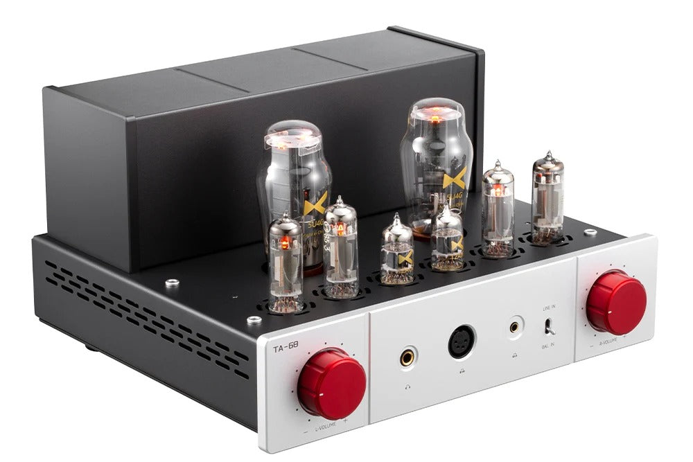 xduoo ta68 balanced tube headphone amplifier rear panel